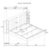 Arielle Eastern King Bookcase Panel Storage Bed Light Oak