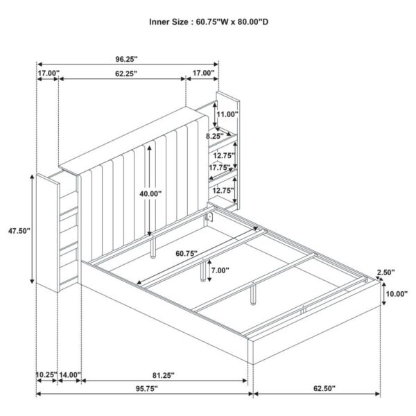 Arielle 4-piece Queen Bedroom Set Light Oak