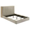 Arielle Queen Bookcase Panel Storage Bed Light Oak