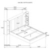 Arielle Queen Bookcase Panel Storage Bed Light Oak