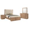 Leanne 4-piece Eastern King Bedroom Set Light Oak