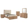 Leanne 5-piece Eastern King Bedroom Set Light Oak
