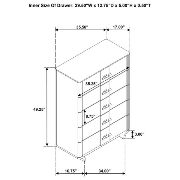 Leanne 5-piece Eastern King Bedroom Set Light Oak