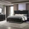 Lorient 4-piece Eastern King Bedroom Set Black