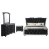 Lorient 4-piece Eastern King Bedroom Set Black