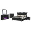 Lorient 5-piece Eastern King Bedroom Set Black