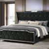 Lorient Eastern King LED Upholstered Bed Black
