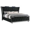 Lorient Eastern King LED Upholstered Bed Black