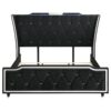 Lorient Eastern King LED Upholstered Bed Black