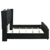 Lorient Eastern King LED Upholstered Bed Black