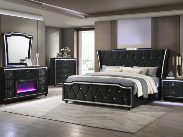 Lorient 5-piece Queen Bedroom Set Black