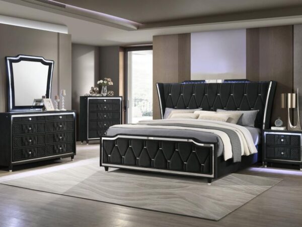 Lorient 5-piece Queen Bedroom Set Black