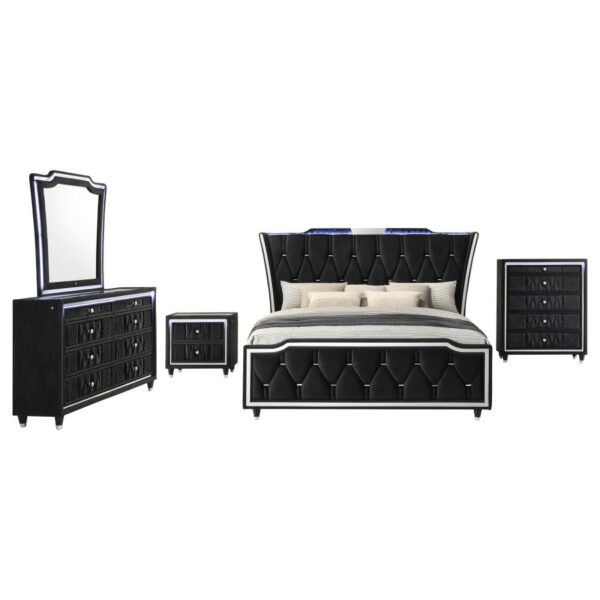 Lorient 5-piece Queen Bedroom Set Black