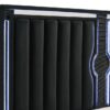 Ravenne Velvet Upholstered Eastern King LED Panel Bed Black