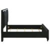 Ravenne Velvet Upholstered Queen LED Panel Bed Black