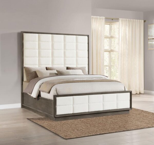 Durango 80-inch Eastern King Panel Bed Taupe Oak