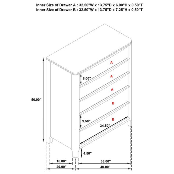 Maderia 5-piece Eastern King Bedroom Set Walnut