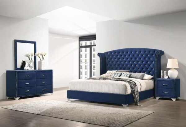 Melody 4-piece Queen Bedroom Set Pacific Blue