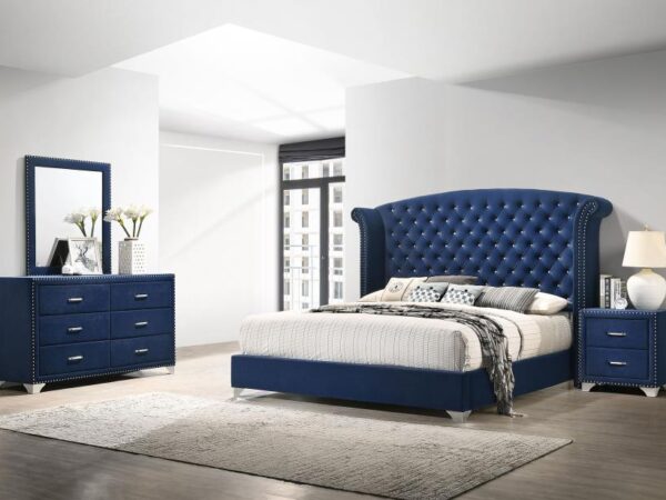 Melody 4-piece Queen Bedroom Set Pacific Blue