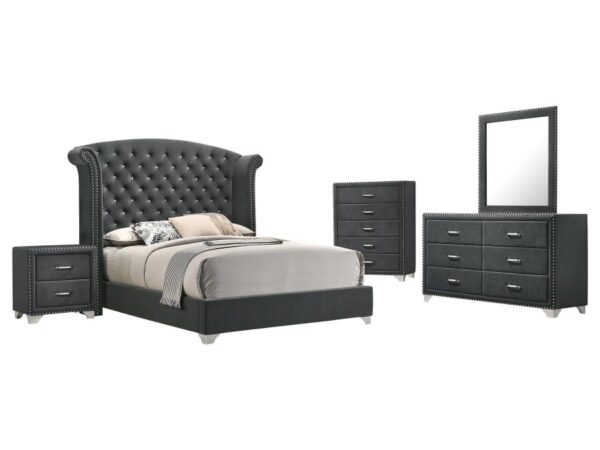Melody 5-piece Queen Bedroom Set Grey