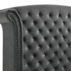 Melody Upholstered Queen Wingback Bed Grey