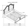 Evangeline Wood Eastern King LED Panel Bed Silver Oak