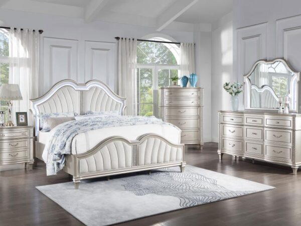 Evangeline 5-piece Queen Bedroom Set Silver Oak