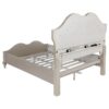 Evangeline Wood Queen LED Panel Bed Silver Oak