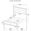 Welsley 50-inch Upholstered Queen Bed Walnut