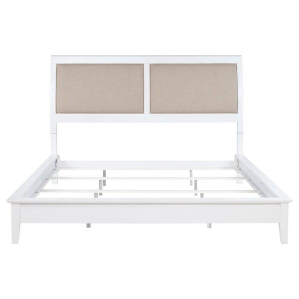 Bexhill 56-inch Upholstered Eastern King Panel Bed White