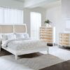 Bexhill 56-inch Upholstered Queen Panel Bed White