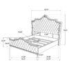 Antonella Upholstered Eastern King Panel Bed Ivory and Camel