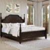 Andover 63-inch Four Poster Eastern King Bed Dark Oak