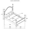 Andover 63-inch Four Poster Queen Bed Dark Oak
