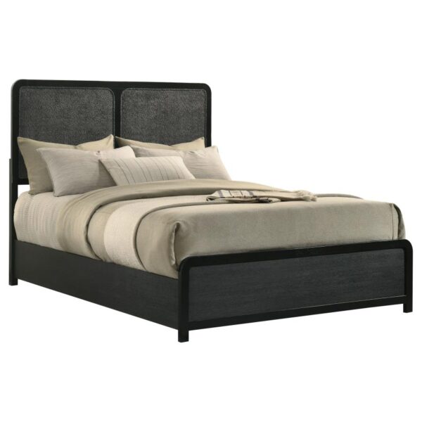 Cavelle 51-inch Upholstered Full Panel Bed Black