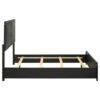 Cavelle 51-inch Upholstered Full Panel Bed Black