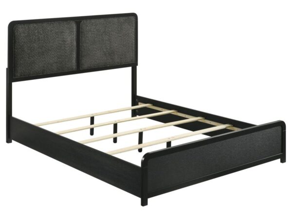 Cavelle 51-inch Upholstered Eastern King Panel Bed Black