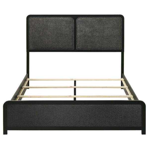 Cavelle 51-inch Upholstered Queen Panel Bed Black
