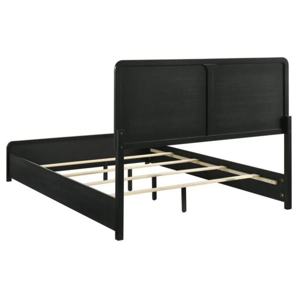 Cavelle 51-inch Upholstered Queen Panel Bed Black