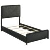 Cavelle 51-inch Upholstered Twin Panel Bed Black