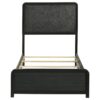 Cavelle 51-inch Upholstered Twin Panel Bed Black