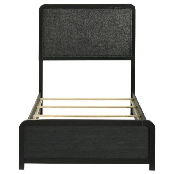 Cavelle 51-inch Upholstered Twin Panel Bed Black