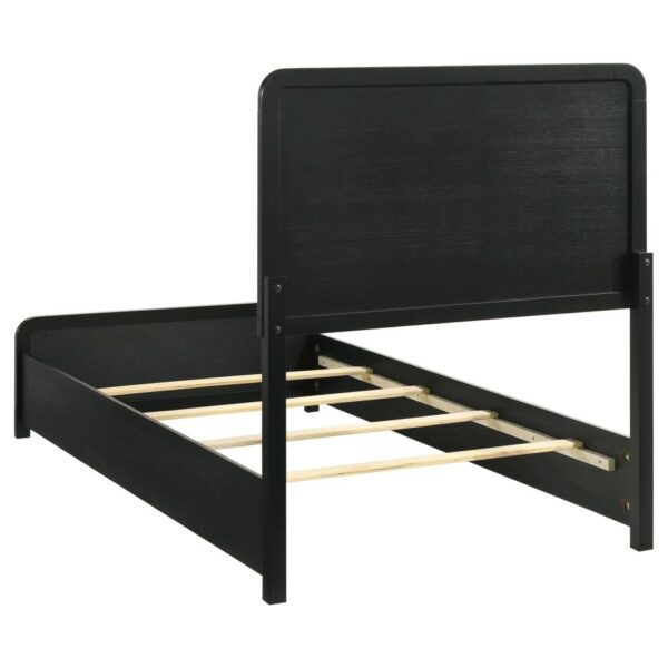 Cavelle 51-inch Upholstered Twin Panel Bed Black