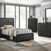 Cavelle 51-inch Upholstered Twin Panel Bed Black