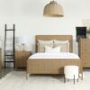 Arini Rattan Eastern King Panel Bed Sand Wash and Natural