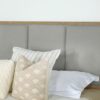 Arini Upholstered Eastern King Panel Bed Sand Wash and Grey