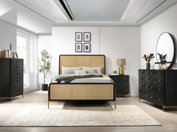 Arini 5-piece Queen Bedroom Set Black and Natural