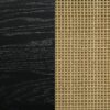Arini Rattan Queen Panel Bed Black and Natural