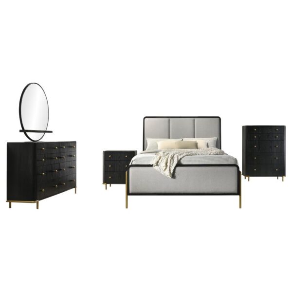 Arini 5-piece Queen Bedroom Set Black and Grey