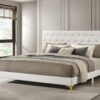 Kendall Upholstered Eastern King Panel Bed White